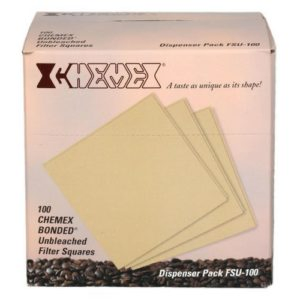 Chemex Bonded Unbleached Pre-folded Square Coffee Filters